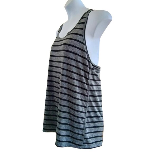 Champion XXL Racerback Tank Top Womens Activewear Gray Black Striped Lightweight - Picture 4 of 8